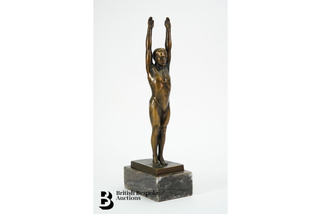 Bronzed Gymnastic Figure - Image 1 of 2