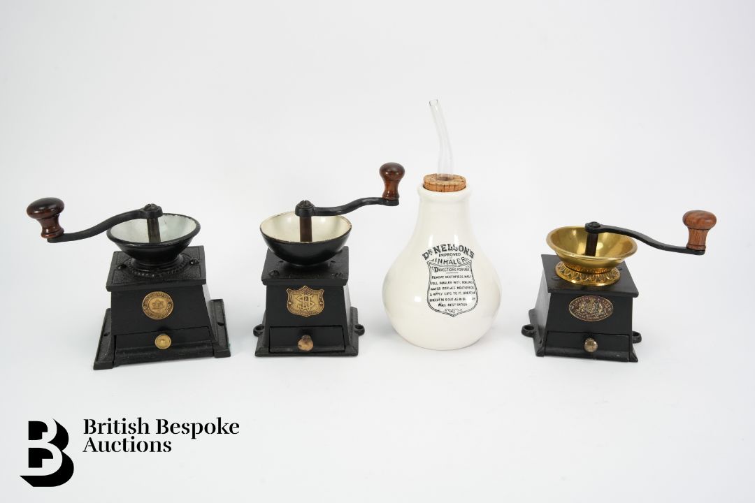 Three Cast Iron Coffee Grinders - Image 1 of 3