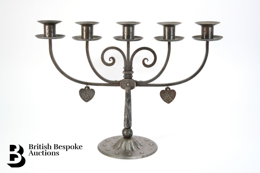 Hugo Berger (Goberg) Four Branch Candle Stand - Image 1 of 2