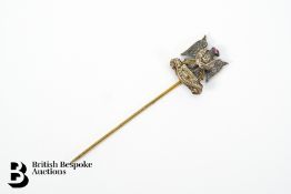 Silver and Ruby Waterloo Royal Scots Dragoon Guards Tie Pin