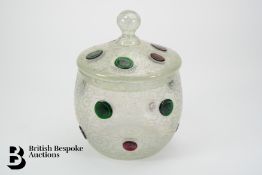 Vintage Opaque Glass Sweetie Jar and Cover