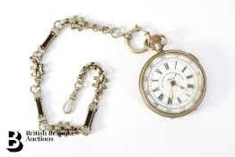 Silver and Tigers Eye Watch Fob