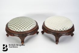 Pair of Victorian Circular Footstools