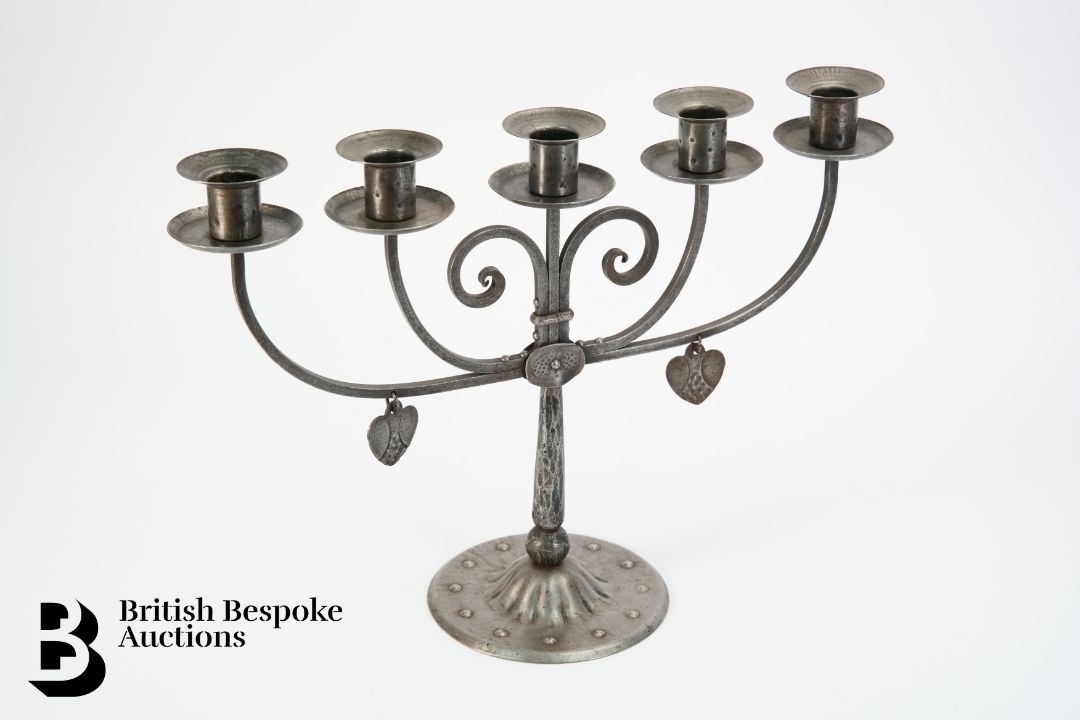 Hugo Berger (Goberg) Four Branch Candle Stand - Image 2 of 2