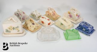 Miscellaneous Collection of Cheese Dishes and Covers