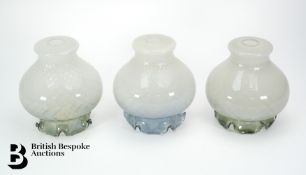 Three Fluted Glass Shades