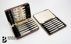 Mother of Pearl Fruit Knives and Fish Knives and Forks