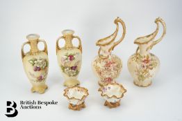 Two German Porcelain Ewers