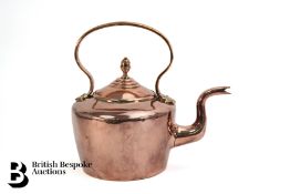 Large Copper Fireside Kettle