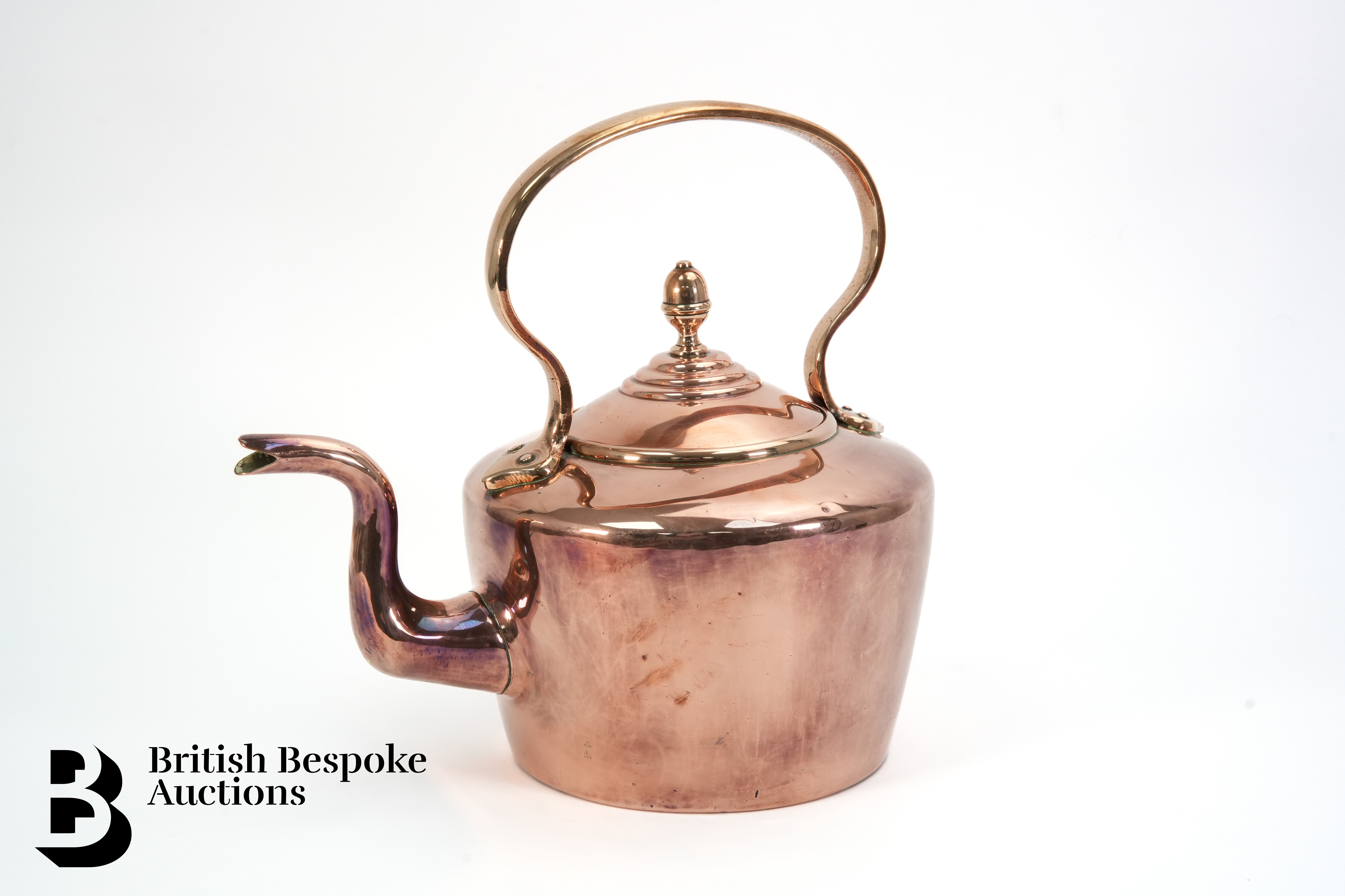 Large Copper Fireside Kettle - Image 2 of 2