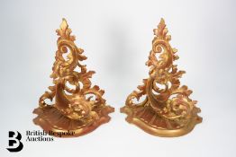 Pair of Wood Carved Wall Brackets