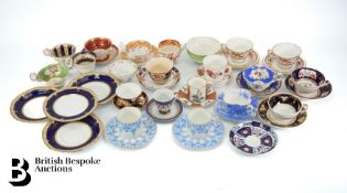 Large Quantity English Porcelain Tea Cups and Saucers