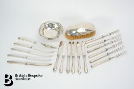 Silver Fruit Knives and Forks