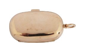 An Edwardian 9ct gold double sovereign case