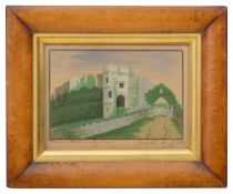 A mid 19th century Isle of Wight Marmotinto sand picture c.1840