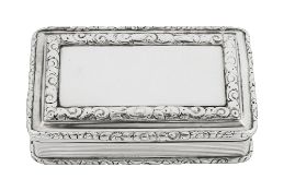 An early Victorian silver snuff box