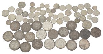 A collection of mostly French and some continental silver coins