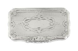 A mid 19th century Austro-Hungarian silver snuff box