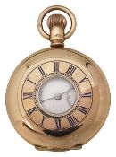 A 9ct gold lady's half hunter pocket watch