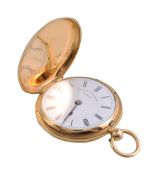 An 18ct gold full hunter pocket watch