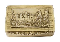 A George IV silver-gilt Castle Top snuff box