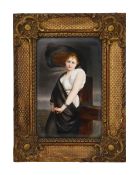 A late 19th century KPM style porcelain plaque