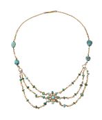 A turquoise necklace