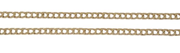 9ct gold flat link chain