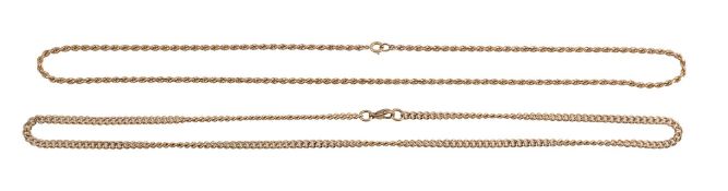 Two 9ct gold chains