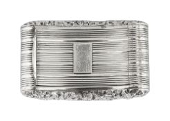 A late George III silver snuff box