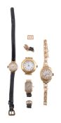 A goup of lady's wristwatches
