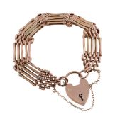 A five-bar gate bracelet