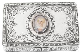 An early 20th century continental Hanau silver box