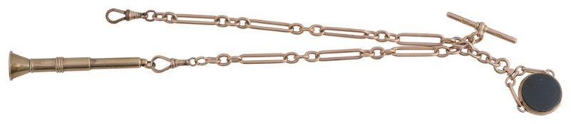 A 9ct gold fetter link chain
