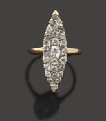 A Victorian diamond-set cluster ring