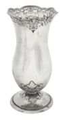 A George V silver vase