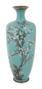 A tall Japanese Meiji period cloisonne vase