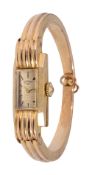 A 1950s lady's 9ct gold Rotary manual wind bangle wristwatch