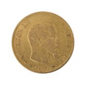 France. Napoleon III gold 10 Francs, 1860 A 5 Francs, 1857 A (2)