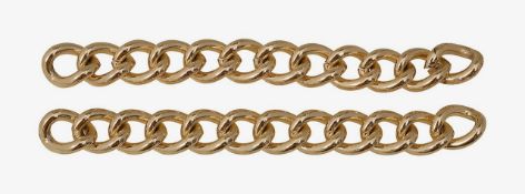 Two curb-link chains