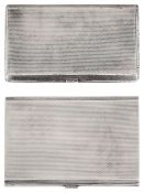 Two George V silver cigarette cases