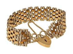 A fancy-link gate bracelet