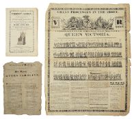 The Coronations of George IV and Victoria. A pamphlet and a broadside