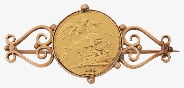 George V full sovereign, dated 1913
