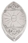 A George III silver snuff box