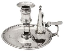 A George III silver chamberstick