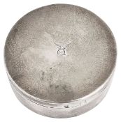 An early 19th century French .950 silver snuff box and cover