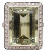 Theo Fennell A green beryl and diamond-set 'Cradle' ring