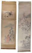 Chinese school. Two scroll paintings