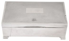 An Elizabeth II silver table cigarette box